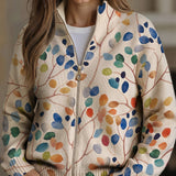 Imogene | Cardigan zippé à imprimé botanique