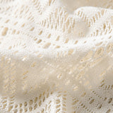 David | T-shirt en crochet transparent avec motif ethnique