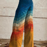 Léa | Pantalons rétro zigzag stylés