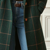 Florencia | Veste rétro en tweed à carreaux avec revers