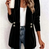 Lark | Cardigan en Velours Noir avec Bouton