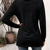 Lark | Cardigan en Velours Noir avec Bouton