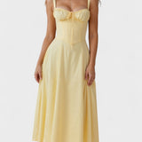 Carolina - Robe Florale avec Corsage Ajusté