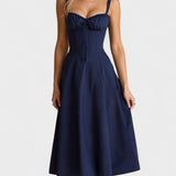 Carolina - Robe Florale avec Corsage Ajusté