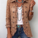 Noemi | Veste Bohémienne Florale Vintage avec Volants
