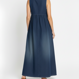 Karen | Robe Maxi en Denim Vintage Doux et Lavé