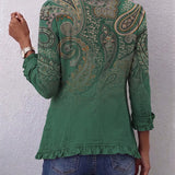 Cosima | Veste Bohémienne Paisley avec Volants