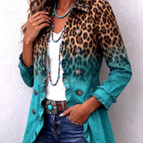 Beatrice | Blazer Léopard Ombre avec Volants