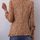 Noemi | Veste Bohémienne Florale Vintage avec Volants