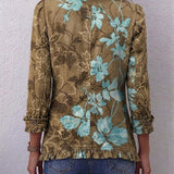 Bianca | Veste Bohémienne Florale Vintage Dégradée avec Volants