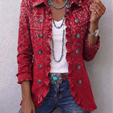 Gaia | Veste Bohémienne Paisley Ombré avec Volants