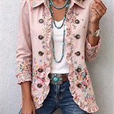 Martina | Veste Florale avec Volants et Boutons