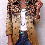 Beatrice | Blazer Léopard Ombre avec Volants
