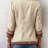 Ottavia | Veste Bohémienne Florale Vintage avec Volants