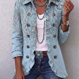 Emilia | Veste Vintage Paisley avec Volants