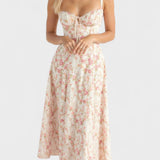 Carolina - Robe Florale avec Corsage Ajusté