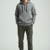 Heren Half Zip Hoodie – Sweat à Capuche Urbain Confortable avec Poches