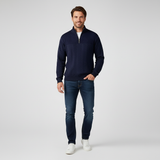 Pull Homme à Col Zippé – Col Henry Élégant et Confort Décontracté