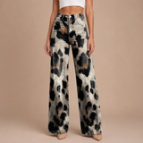 Guépard | Pantalon Boho Vintage avec Imprimé Chic