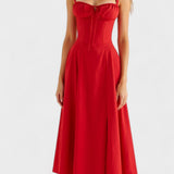 Carolina - Robe Florale avec Corsage Ajusté