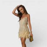 Susana - Robe Courte avec Fines Bretelles