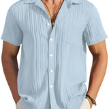 Ethan | Chemise Plissée à Manches Courtes d'Été