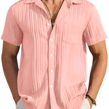 Ethan | Chemise Plissée à Manches Courtes d'Été