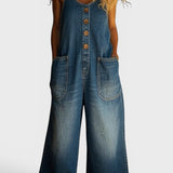 Ruth | Salopette en Denim Vintage Lavé en Coton