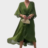 Natércia - Robe avec Nœud et Détails Artisanaux
