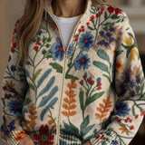 Tabitha | Cardigan zippé floral du jardin botanique