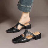 Dessa | Mules en Cuir Véritable
