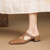 Dessa | Mules en Cuir Véritable