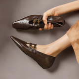 Ceyla | Chaussures plates Mary Jane à double bride avec perforations