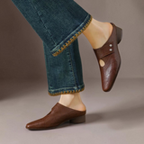 Olga | Mules en Cuir Véritable