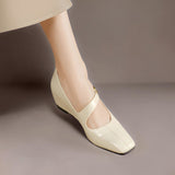 Viora | Talons Mary Jane en Cuir Véritable
