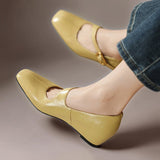 Viora | Talons Mary Jane en Cuir Véritable