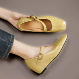 Viora | Talons Mary Jane en Cuir Véritable