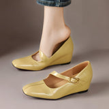 Viora | Talons Mary Jane en Cuir Véritable