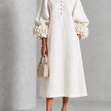 Marnie | Robe midi à boutons floraux